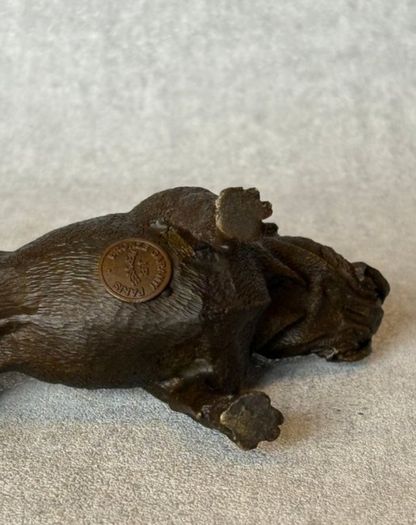 Bulldog - Cold Painted Bronze, Signed