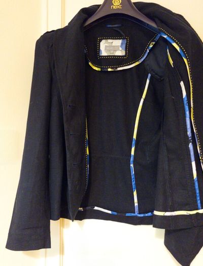 Per Una Navy Pure Linen Blazer S12
