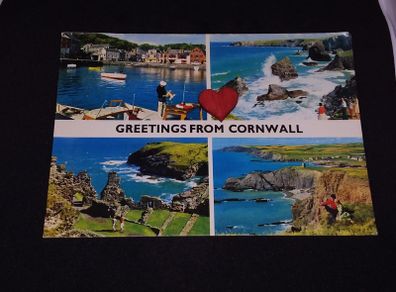 Greetings From Cornwall - Multi-view Postcard