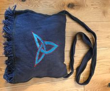 Blue Canvas Shoulder Bag