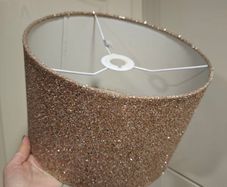 Boucle Peach Pink Sparkle Lamp Shade