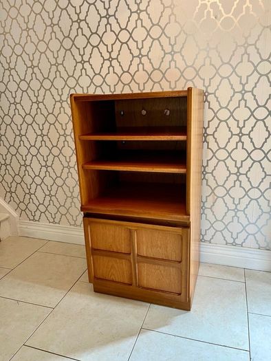 Mid century teak media unit by Nathan