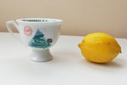 Hendrick's Gin teacup "The cucumber is nature's telescope. With it, we see the universe" piece of official limited edition