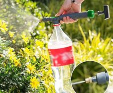 Gardening Watering Sprayer Beverage Bottle Watering Can High Pressure Small Manual Pressure Adjustable Spray Head