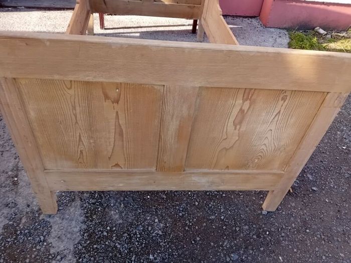 Antique  French Pine Sleigh Bed