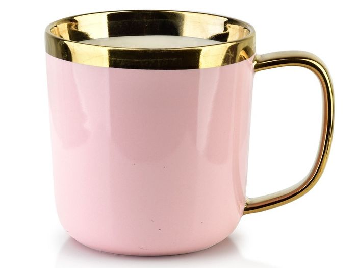 Porcelain Gold Pink Coffee Tea Mug Sammy 360ml