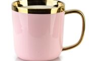 Porcelain Gold Pink Coffee Tea Mug Sammy 360ml