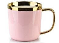 main image for ad Porcelain Gold Pink Coffee Tea Mug Sammy 360ml
