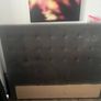 Ikea grey king size bed head only - excellent condition Image 5