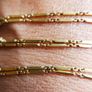 Antique Solid 18K Yellow Gold Bar-Link Chain Necklace length 23" - 5,6g Image 3