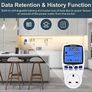 Maxcio Power Meter Energy Monitor Dual Tariff with Backlight LCD Display UK Plug, Upgrade Electricity Usage Monitor Consumption Analyzer Voltage Amp Watt KWH Outlet Power Meter Socket for Home/Office Image 2
