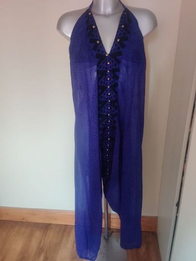 BNWT Ocean Club Purple halter neck beachwear jumpsuit size UK16 EU44 Postage included
