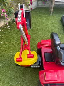 Rolly backhoe for kids tractor in red