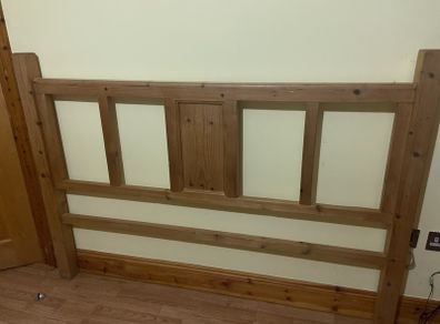 Solid pine headboard for king sized bed