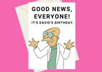 Personalised Futurama Professor Farnsworth To Shreds You Say A5 Birthday Greeting Card, Perfect for gifts, card for fans of the TV Show