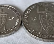 Weimar Republic 3 & 5 Reichsmark 1925