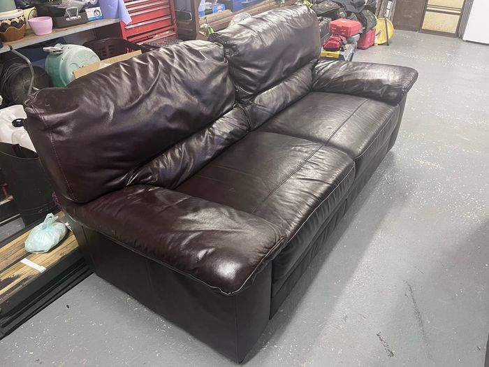 Brown Leather Sofa 3 seater