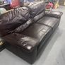 Brown Leather Sofa 3 seater Image 3