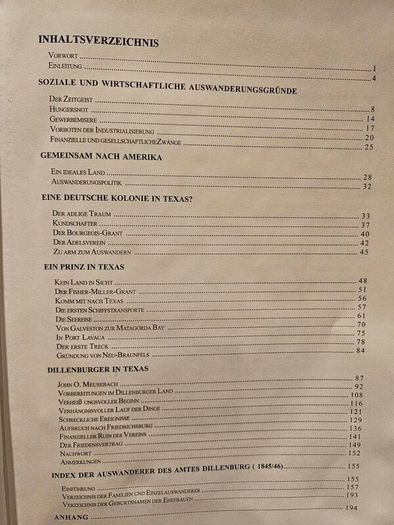 Von Dillenburg Na H Texas By  Ursula Hatzfeld. Die Auswanderung Im Amt Dillenburg Von 1845 Bis 1846. First Edition Hardback In Good Condition.  See Photos For Same.