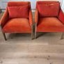 Armchairs - Pair - Oriana B - Burnt Orange Velvet Image 5