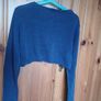 Shrug Navy interwoven with shimmering blue Image 2