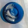 Handmade mouth-blown/ free-blown turquoise blue/green glass Image 3