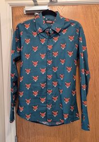Long Sleeve Fox Print Shirt by Run and Fly