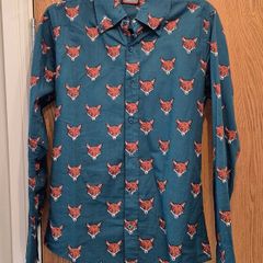 Long Sleeve Fox Print Shirt by Run and Fly