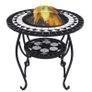 Mosaic Fire Pit Table Black and White 68 cm Ceramic Image 7