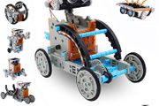 Solar Robot Toy 12-in-1 Educational Science Experiment kit DIY Building Toy Construction Engineering Set for Kids Age 8-12 Boys &amp; Girls Birthday Christmas Gift,Solar Powered Toy-Grey