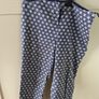 Navy & beige design straight leg cropped trousers size 10 Image 2