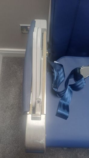 Airbus A320/A321 Aircraft Seat Swivel Office Chair | Genuine Airline Seat with Tray Table & Life Jacket