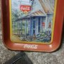 Coca cola metal drinks tray,used condition, see pictures for condition good solid used condition, nice display advertising item, buyer collects or pays postage thank you, sold as is ,front good ,back small bit of surface rust,, Image 9