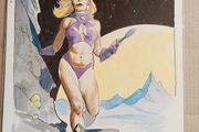 Original Watercolor Painting by Mike Hoffman "Space Angel Nomad"