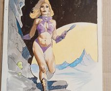 Original Watercolor Painting by Mike Hoffman "Space Angel Nomad"
