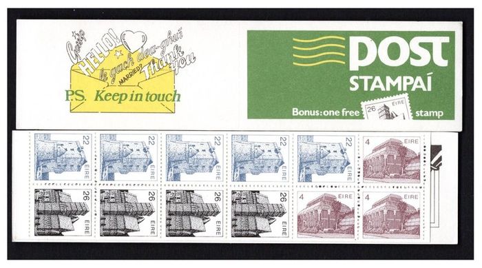 1984 Ireland IR2 Keep in Touch Definitive Stamp Booklet Mint Never Hinged (MNH). Hibernian HB24