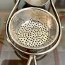 Unusual Antique Silver Plate Table Tea Strainer with Drip Bowl 1900s Image 5