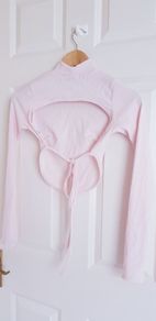 Nasty Gal Open Back Pink Top - Size 6