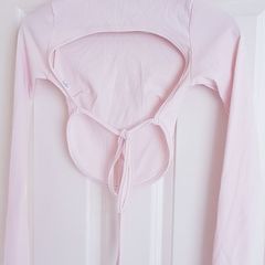 Nasty Gal Open Back Pink Top - Size 6