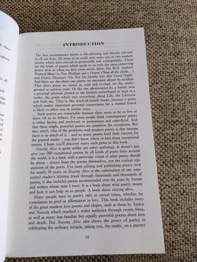 Staying Alive real poems for unreal times 2002 edited by Neil Astley in very good condition with no issues FREE STANDARD POSTAGE INCLUDED