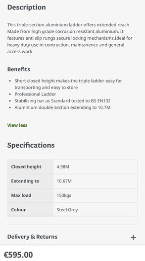 35 foot Triple Extension Ladder