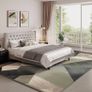 Green 200x300cm Geometric Modern Soft Sponge Material Area Rug Washable Durable Rug Short Pile Carpet for Living Room Non-Slip Non-Slip Non-Shedding Image 2