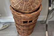 Vintage Handmade Large Willow Basket