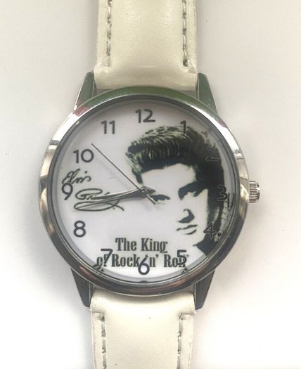 Elvis Wrist watch, White Strap