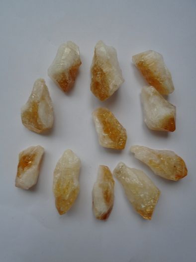 Citrine points, Raw citrine, Crystals, Gemstones