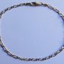 Vintage Solid 9Ct Yellow Gold 375 Figaro link Bangle Bracelet,  length 7.5" - 1,8g Image 4