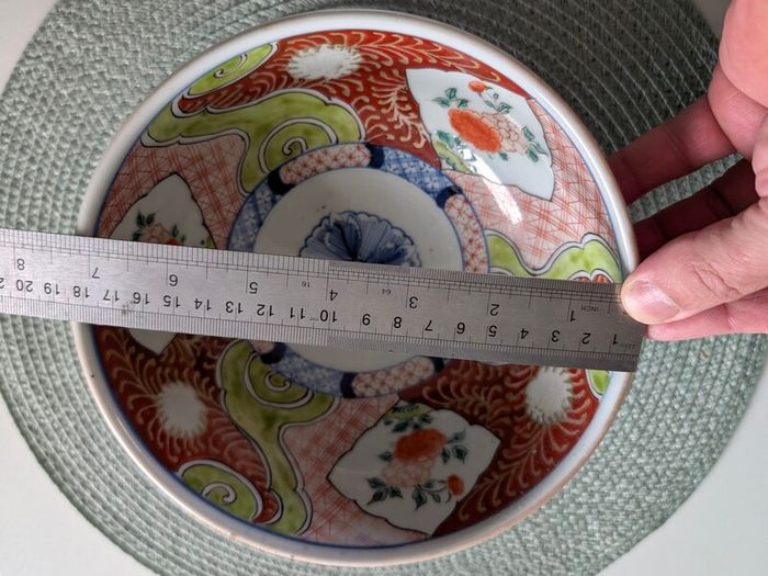 Antique Japanese Imari Porcelain Bowl , 19th C Meiji , Kyoto Provenance