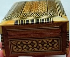 Wooden Box from Egypt.  5x3x1.5 inch. Lined.