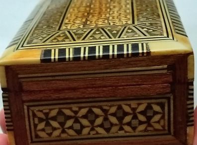 Wooden Box from Egypt.  5x3x1.5 inch. Lined.