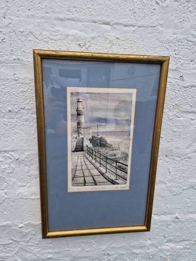 Artists signed print  limited edition number 1 of 7 Print  Plymouth Hoe by Iain Urquhart